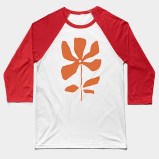 Abstract orange floral inspired by Matisse Baseball T-Shirt